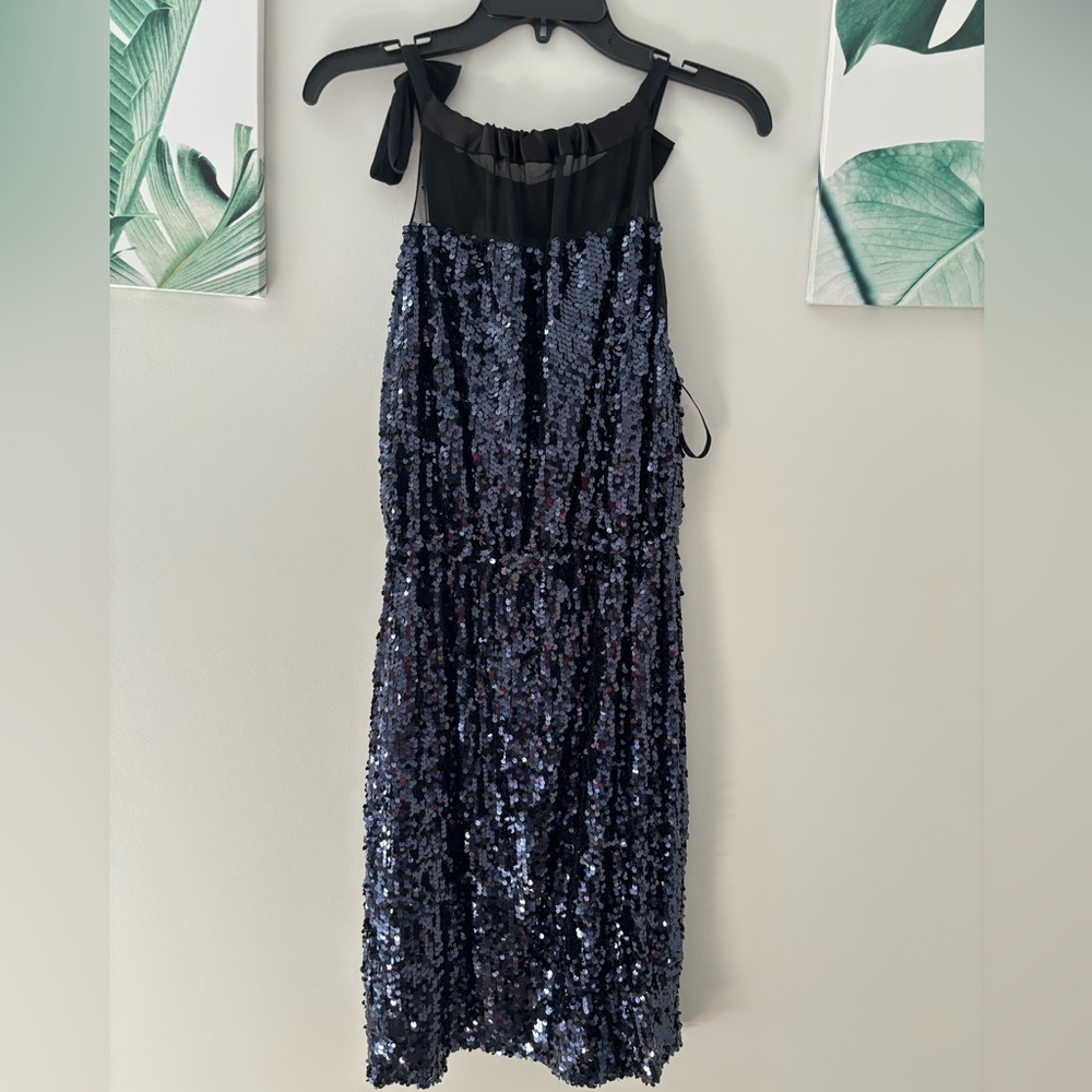 NWOT Navy Sequin Tahari Dress!